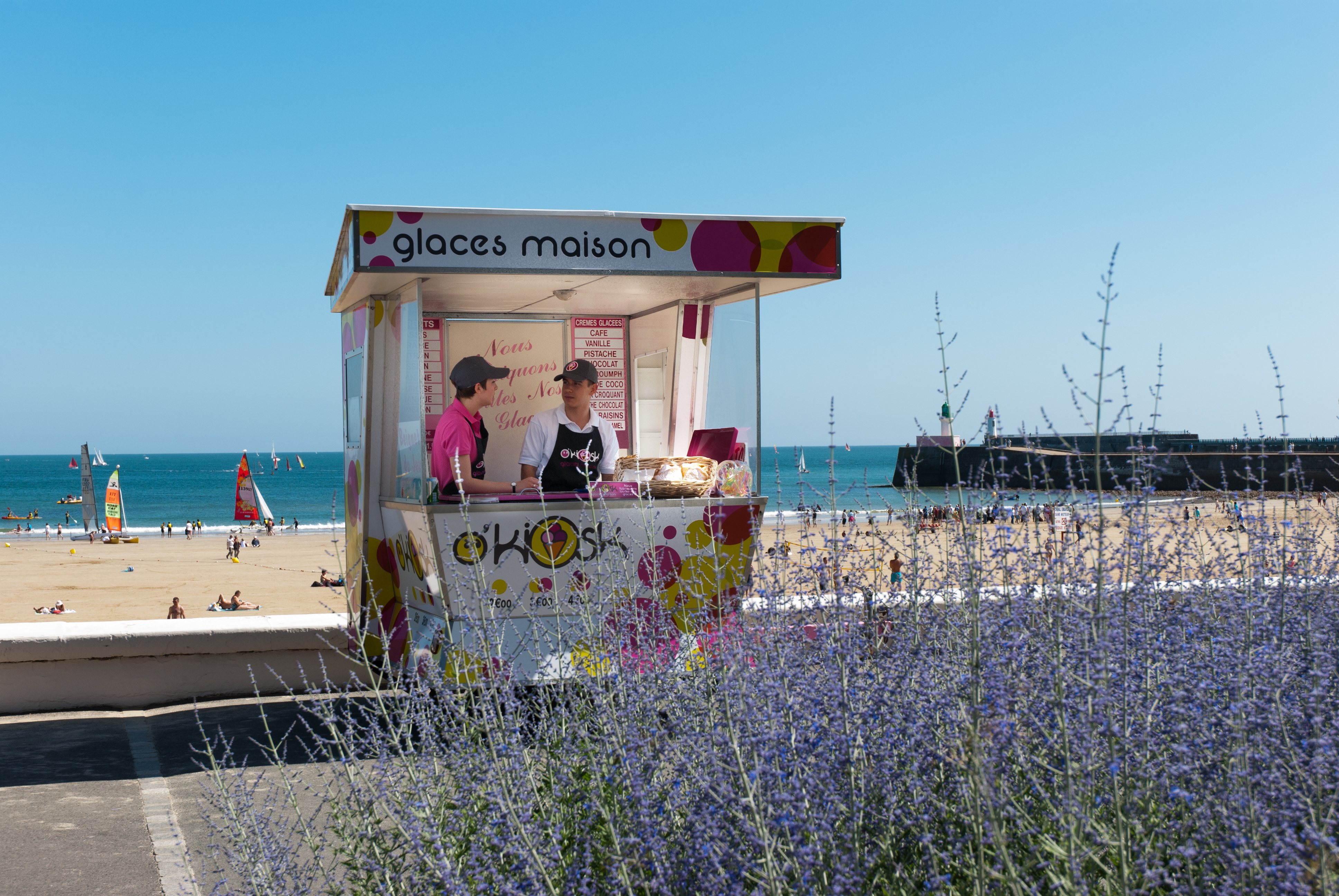 Kiosque crèmes glacées bio et naturelles des Sables d'Olonne